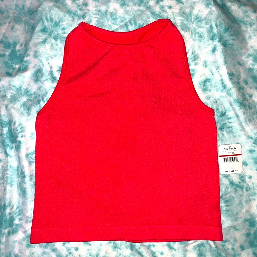 Brand new with tags red free people crop tank top